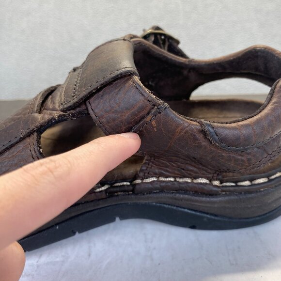 Bass 9M‎ Brown Leather,2551-972 Fisherman Sandals Summer Chunky 90s Y2K - Picture 7 of 14